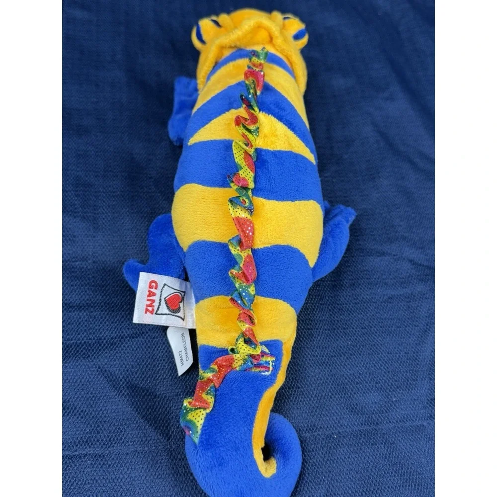 Ganz Webkinz Chameleon Beanbag Plush Lizard HM472 Blue Yellow No Code Reptile